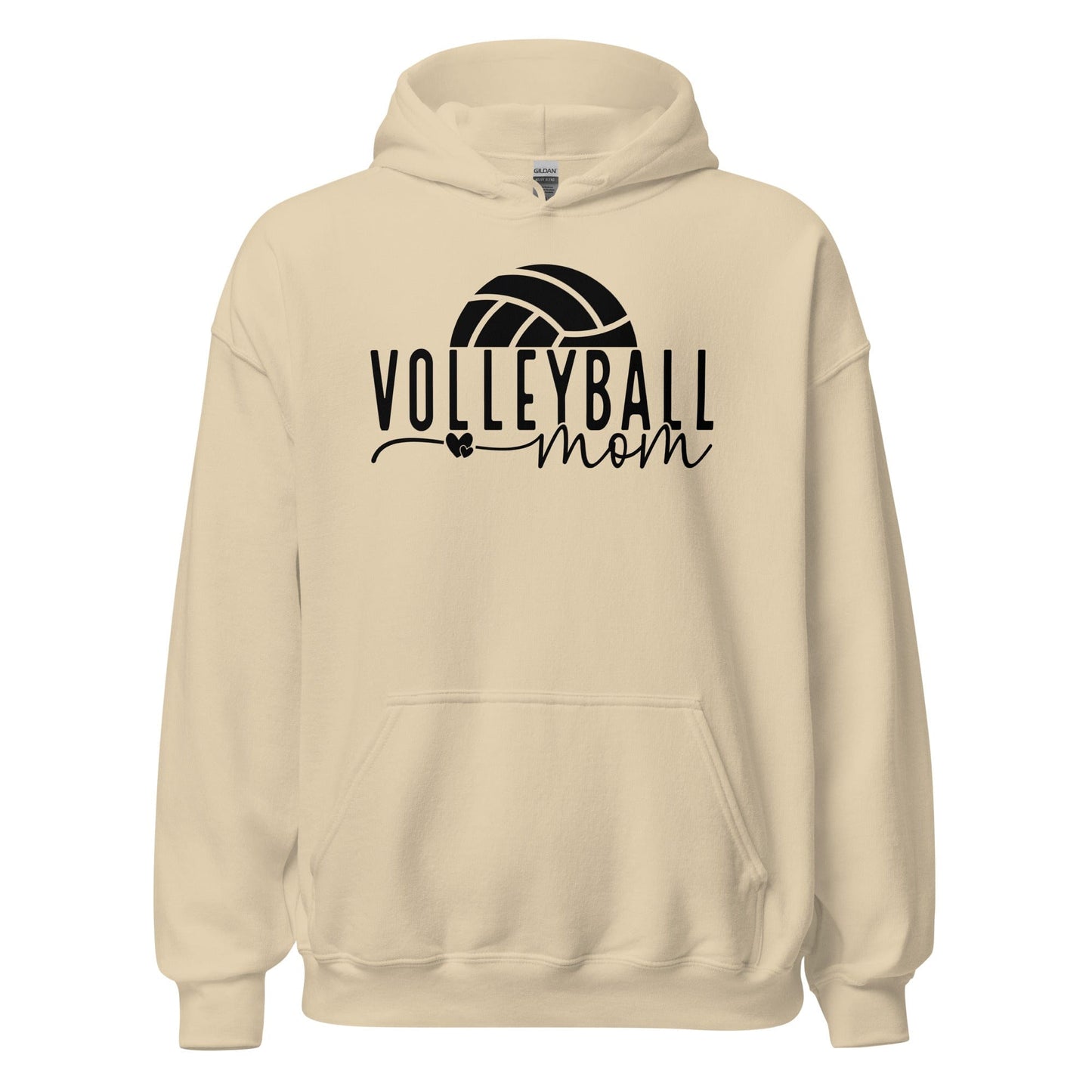 Volleyball Mom Hoodie with Ball Accent Sand / S Spirit Gear Collective Hoodie