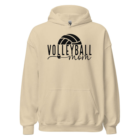 Volleyball Mom Hoodie with Ball Accent Sand / S Spirit Gear Collective Hoodie