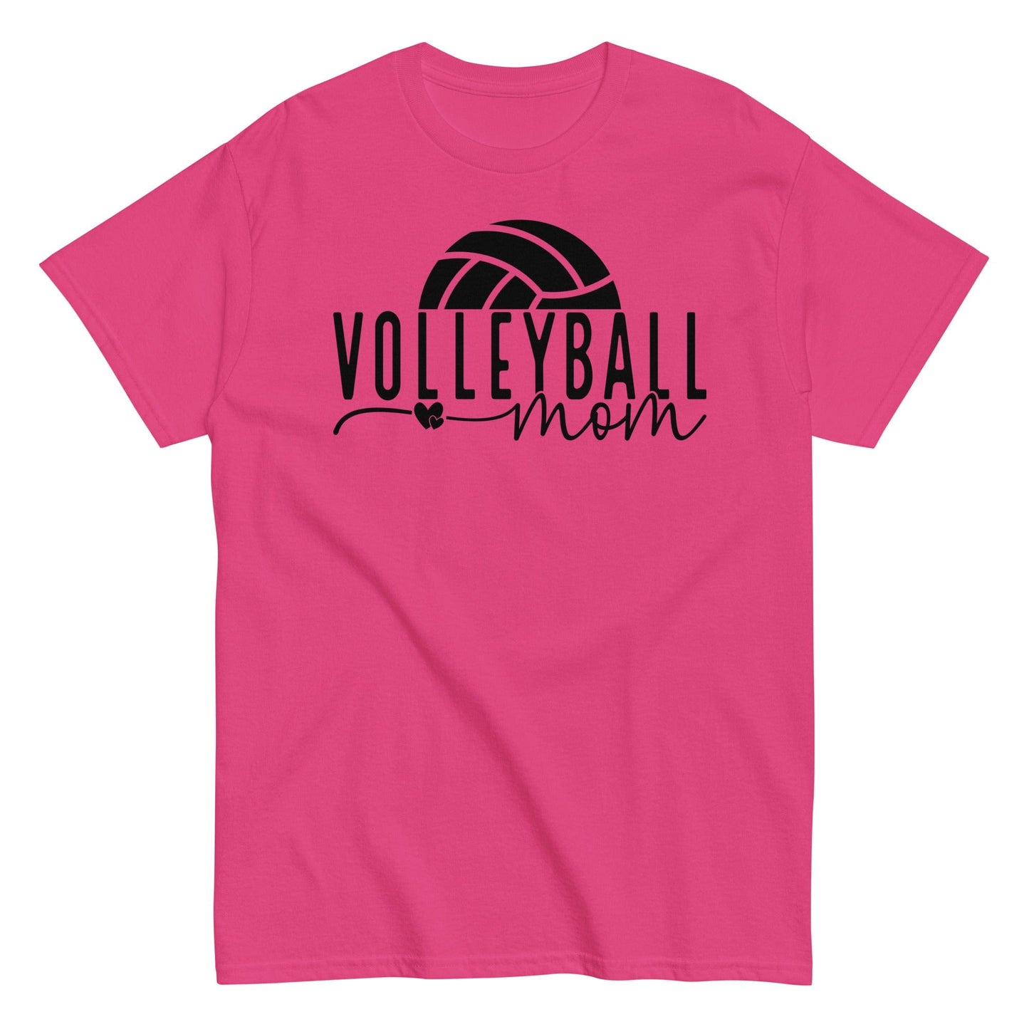 Volleyball Mom Shirt with Ball Accent Heliconia / S Spirit Gear Collective T-Shirt