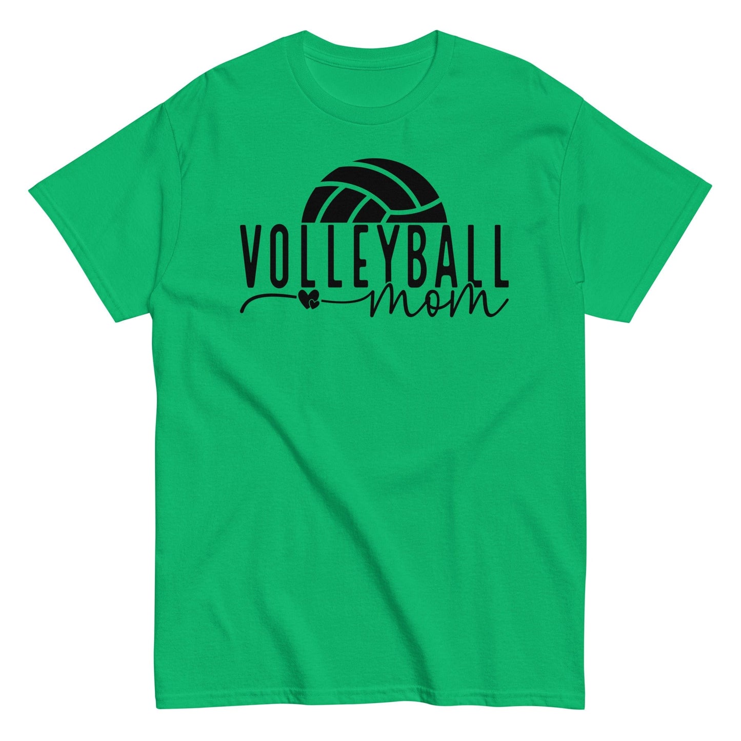 Volleyball Mom Shirt with Ball Accent Irish Green / S Spirit Gear Collective T-Shirt