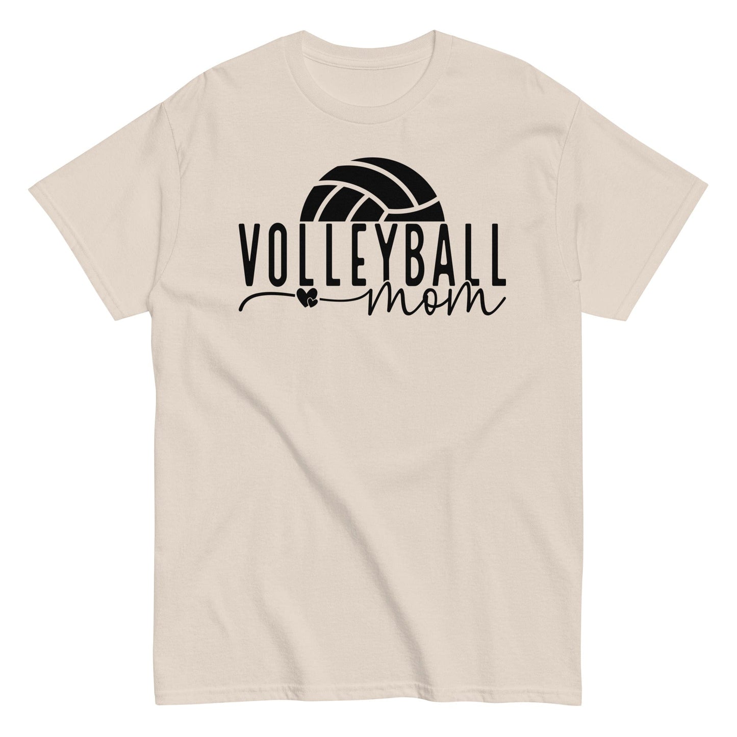 Volleyball Mom Shirt with Ball Accent Natural / S Spirit Gear Collective T-Shirt