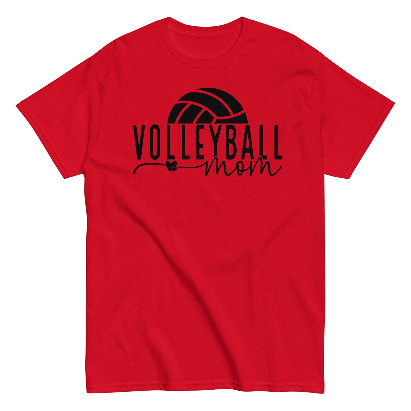 Volleyball Mom Shirt with Ball Accent Red / S Spirit Gear Collective T-Shirt