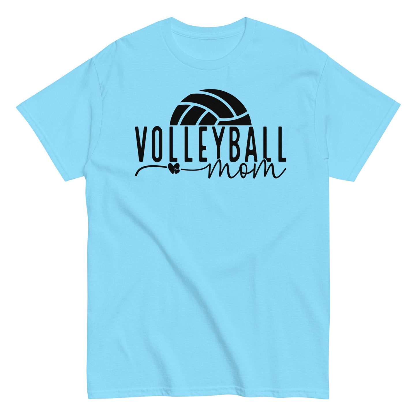 Volleyball Mom Shirt with Ball Accent Sky / S Spirit Gear Collective T-Shirt