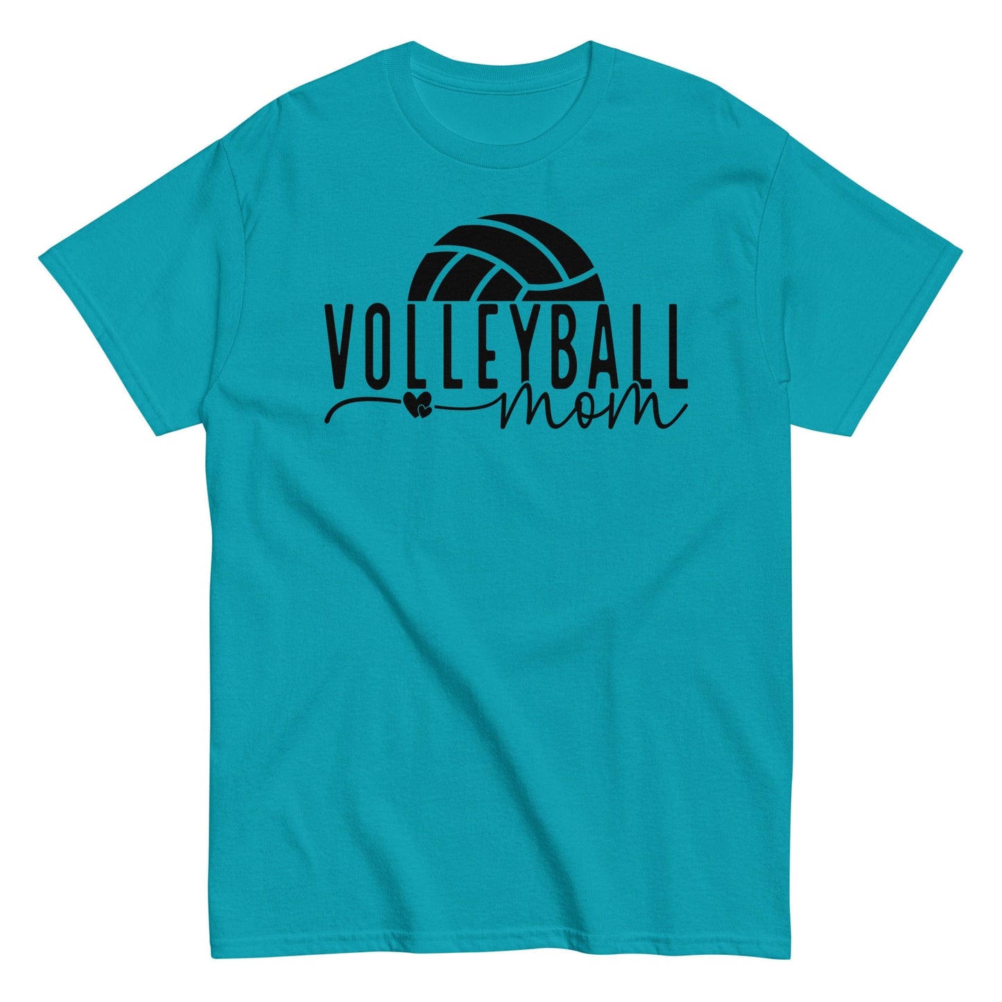 Volleyball Mom Shirt with Ball Accent Tropical Blue / S Spirit Gear Collective T-Shirt
