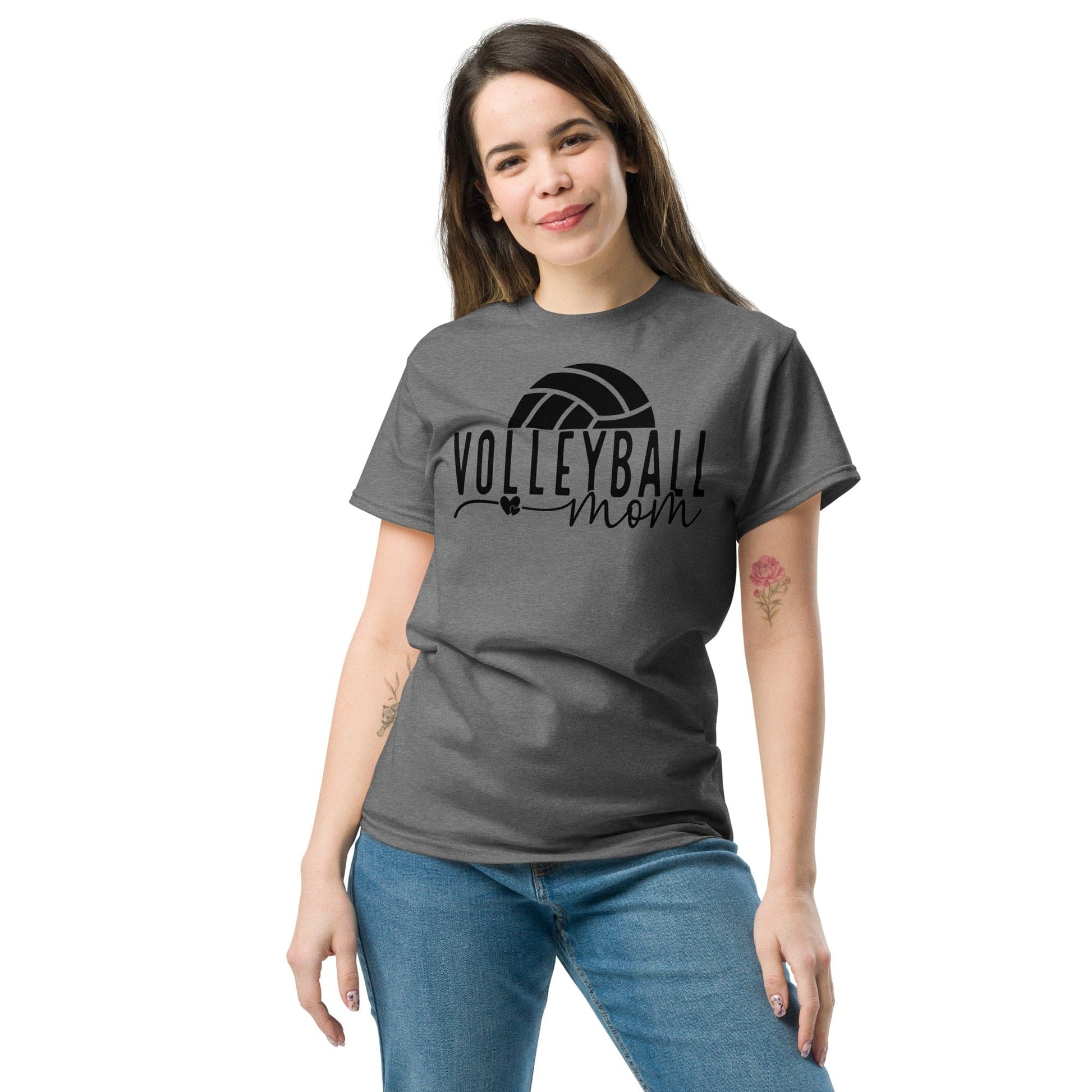 Volleyball Mom Shirt with Ball Accent Spirit Gear Collective T-Shirt